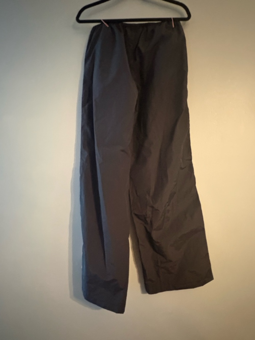 PacSun Black Track Jogger Pants with Pink Side Stripes and Ties Relaxed Fit - Picture 3 of 6